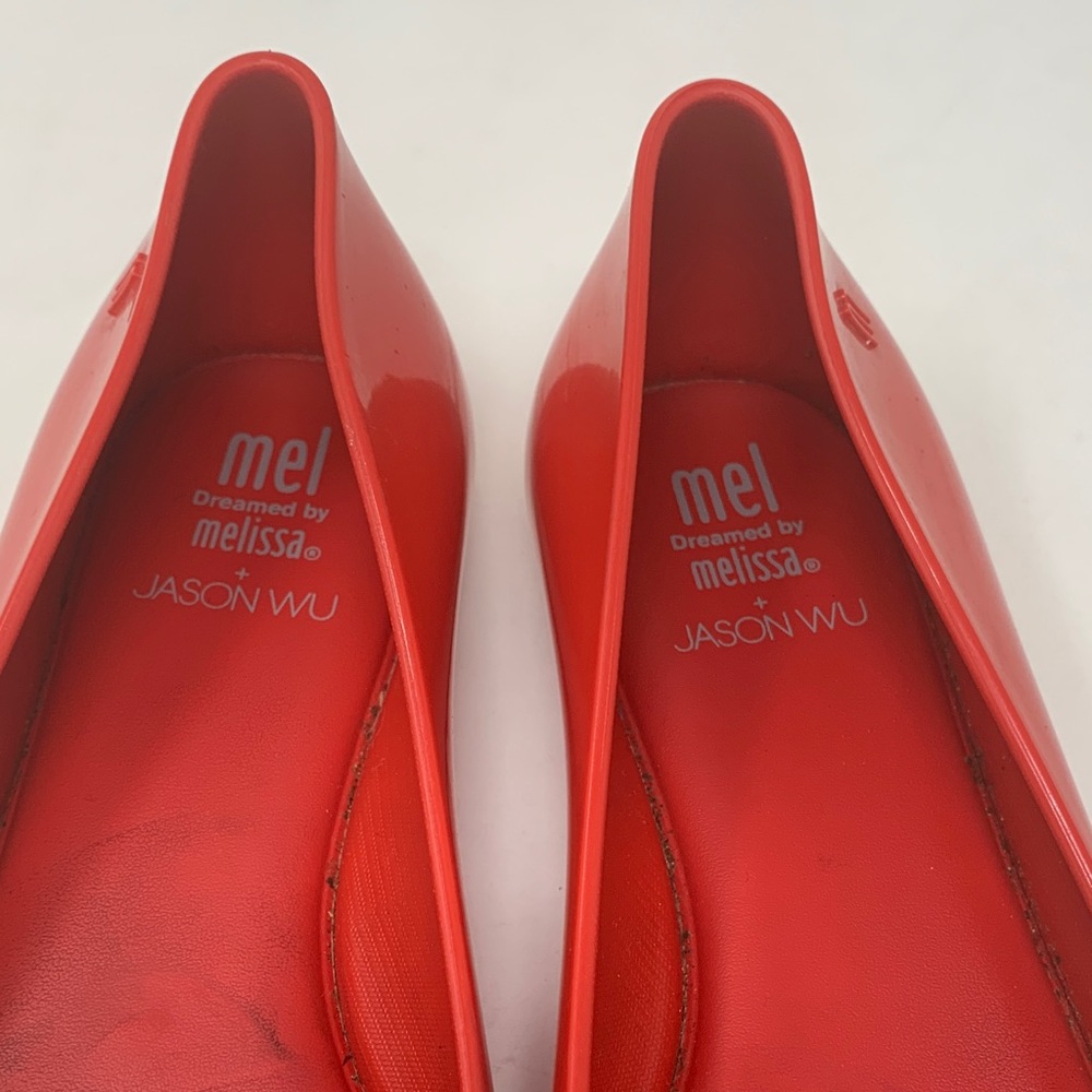 Melissa + Jason Wu Red Kids Dress Shoes with Bow Size 3 kids - Picture 3 of 8